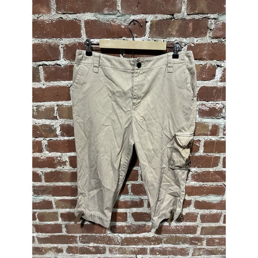 Lauren Ralph Lauren Womens Khaki Capri Cargo Pants Size 12 Petite